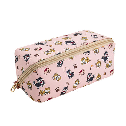 Cute Dog Pets Print Cosmetic Bag Waterproof Makeup Bags Travel Pets DealSniper.net Pastoral pink