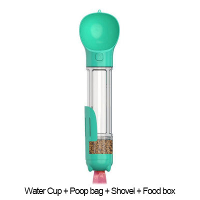 300 500ml Portable Multifunction Dog Water Bottle Food Feeder Pets Gym From House 300ml Aquamarine