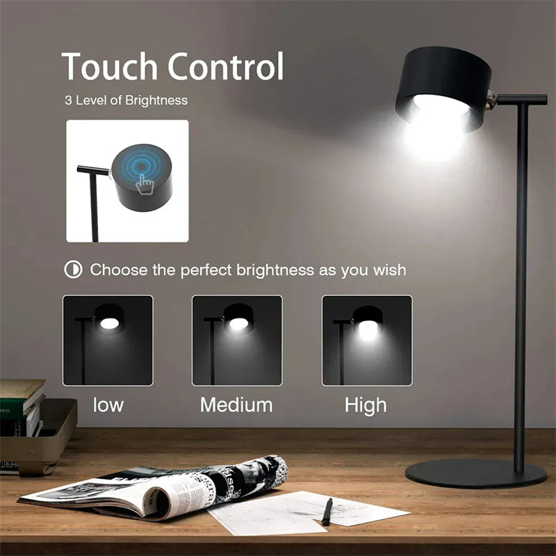 Magnetic Touchable LED USB Rechargeable Table Lamp