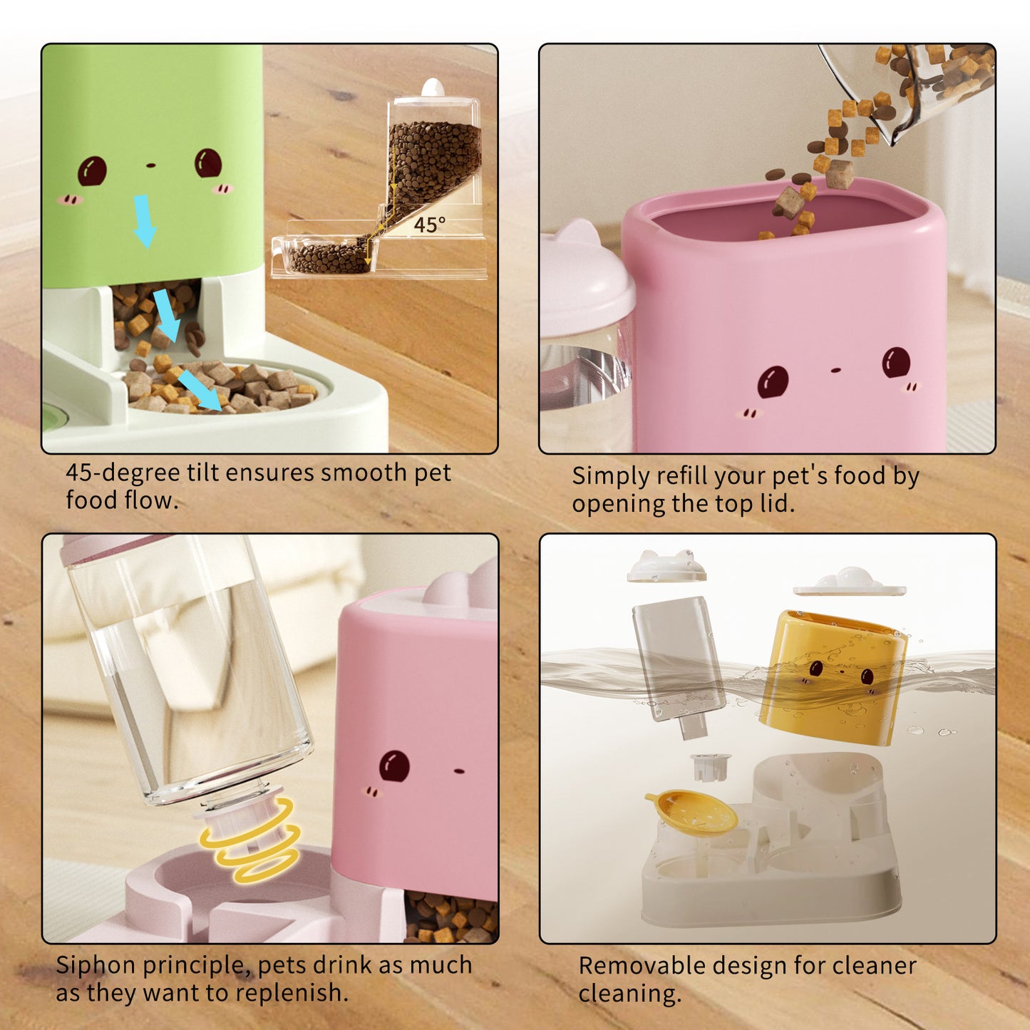 1 Piece Cartoon Cloud Cat Ear Feeding And Water Feeding Pets dealsniper-net