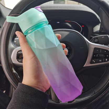 Spray Water Bottle For Girls Outdoor Sport Fitness Water Cup Kitchen dealsniper-net Greenpurple gradient