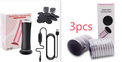 Electric Foot Callus Remover Foot Care File Heels Dead Skin Beauty Gym From House Black set No