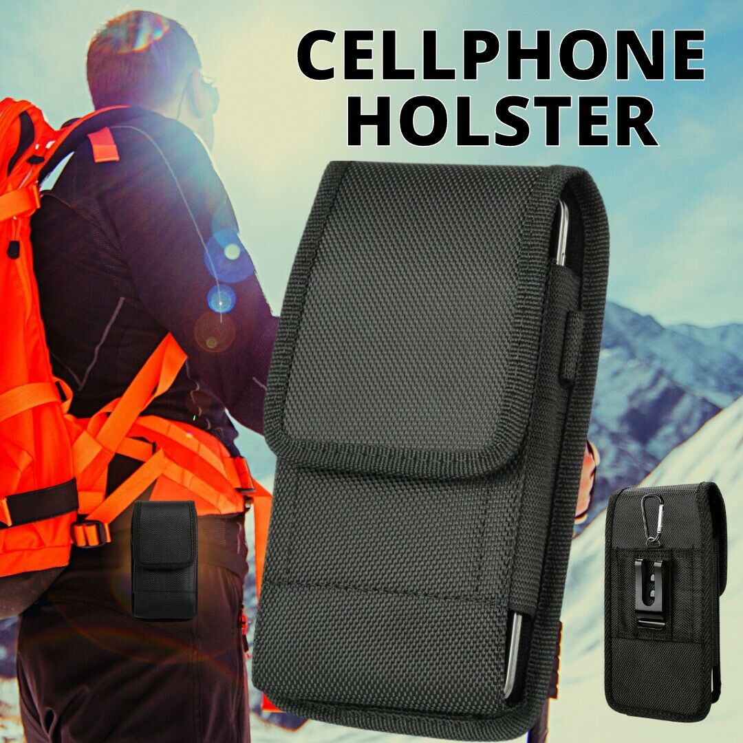 UNIVERSAL Vertical Cell Phone Holster Pouch Belt Case Cover Sleeve Carrying Case Phones DealSniper.net Belt Case Black