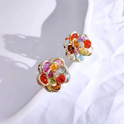 Female Sweet And Simple Small Flower Stud Earrings Jewelry dealsniper-net