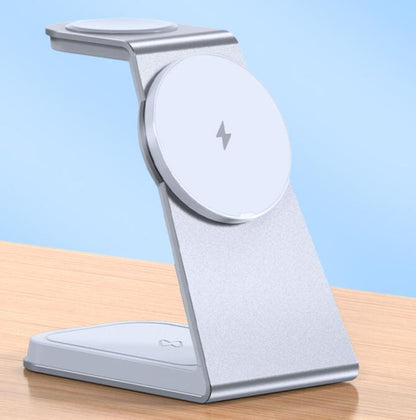 Three-in-one Magnetic Wireless Charger Gadgets Gym From House White