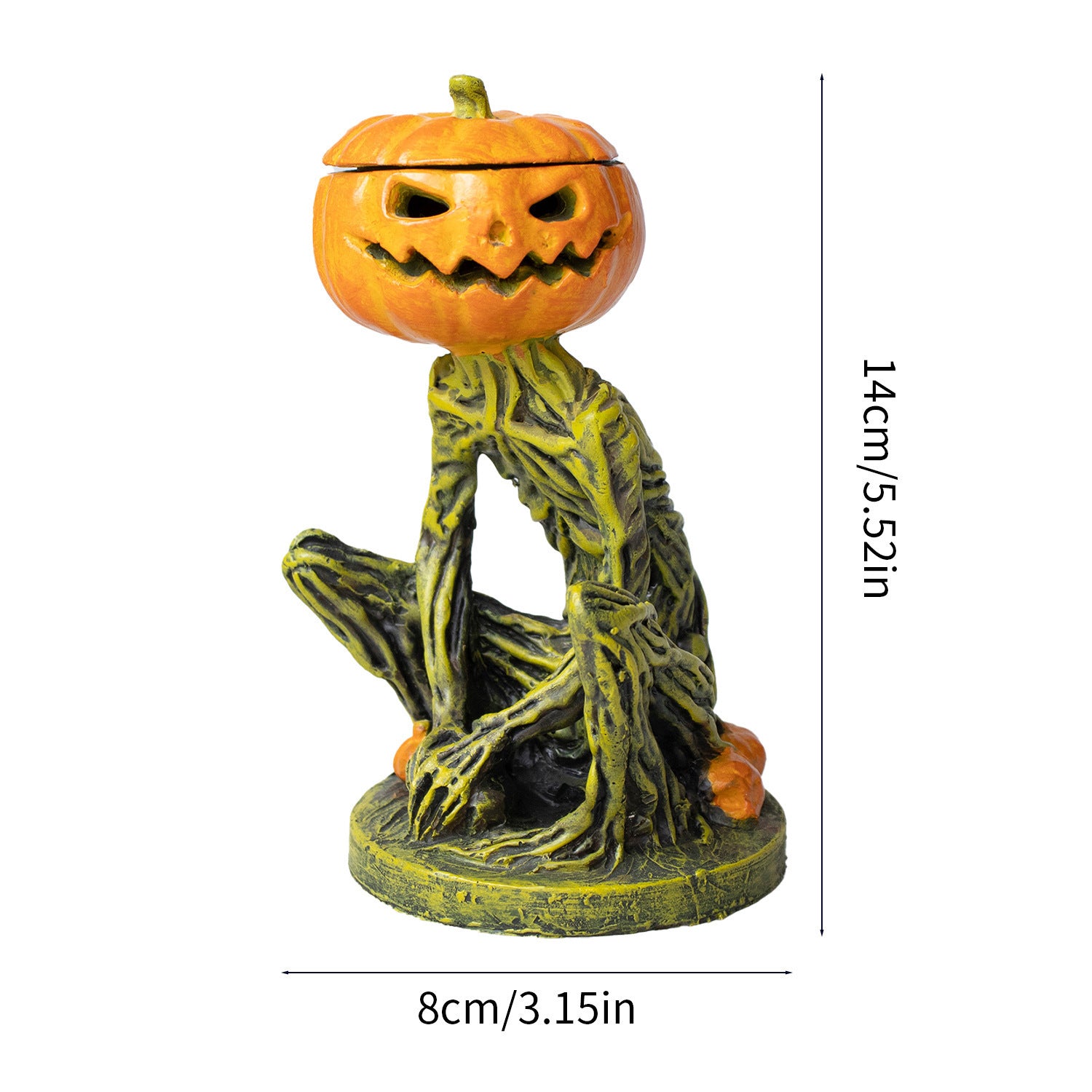 Halloween Pumpkin Candlestick Resin Decorations Holidays DealSniper.net Resin Pumpkin Ornaments 14x8cm