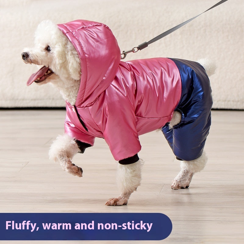 Pet Clothing Waterproof Windproof Dog Four-legged Cotton-padded Clothes Pets dealsniper-net