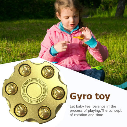 Unique Brass Gun Revolver Bullet Fidget Toy Spinner Hobby dealsniper-net