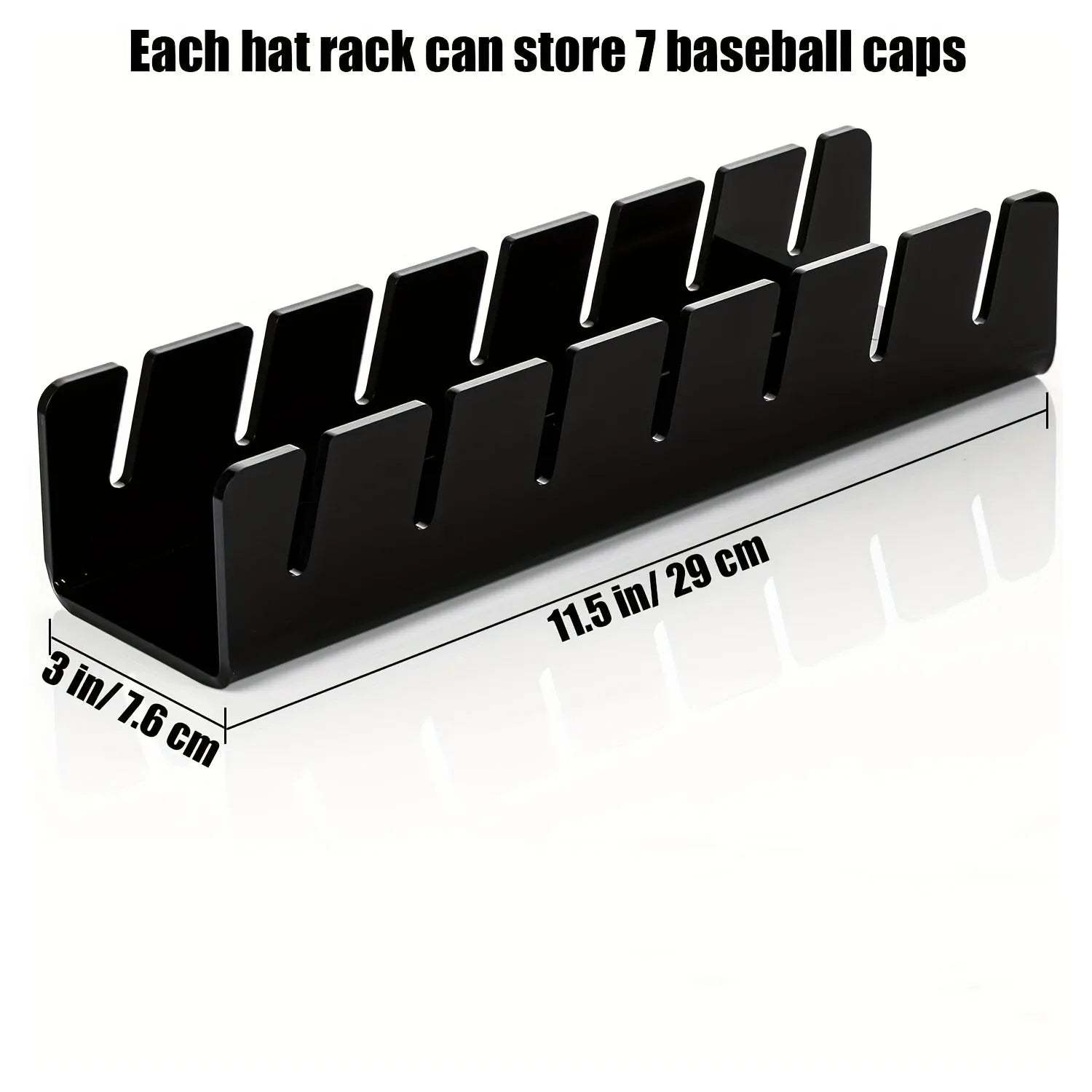 Home Baseball Cap Storage Acrylic Hat Rack House dealsniper-net Black 1 Pack