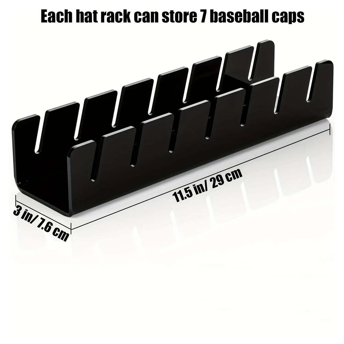 Home Baseball Cap Storage Acrylic Hat Rack House DealSniper.net Black 1 Pack