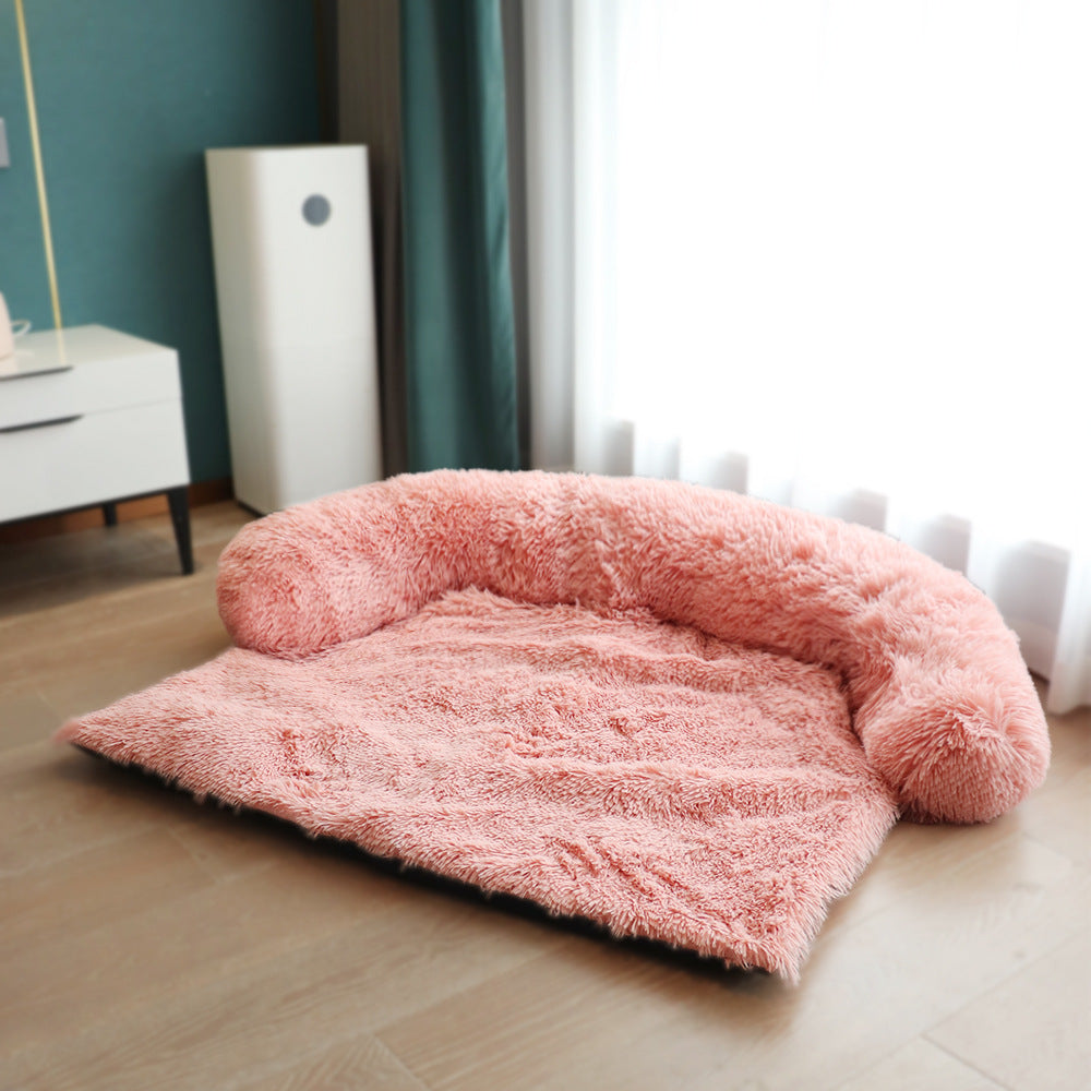 Removable Pet Dog Mat Sofa Dog Bed Soft Pad Blanket Cushion Pets dealsniper-net Pink 2XL Washable