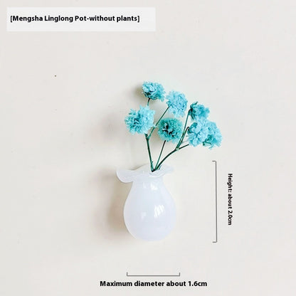 Magnetic Three-dimensional Decoration Refrigerator Sticker Home Decor DealSniper.net Delicate Pot