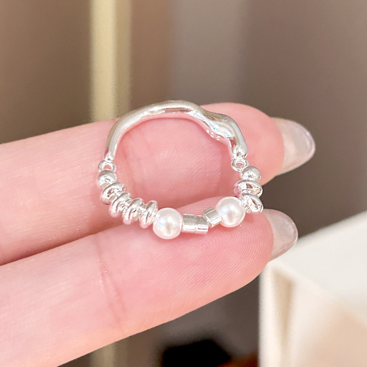 Simple Zircon Plain Ring Women's Niche Light Luxury Jewelry Gym From House