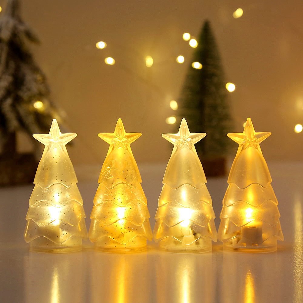 Christmas Decorations Christmas Tree Transparent Crystal Night Light Holidays Gym From House