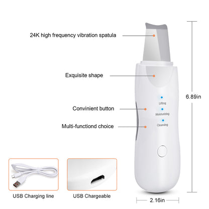 Ultrasonic Skin Scrubber Deep Face Cleaning Machine Peeling Shovel Beauty dealsniper-net