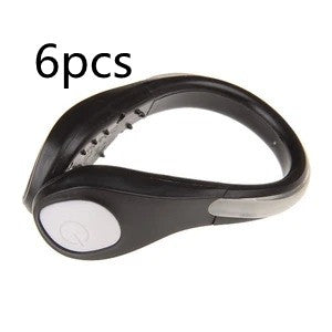Flashing shoe clips outdoor warning lights
