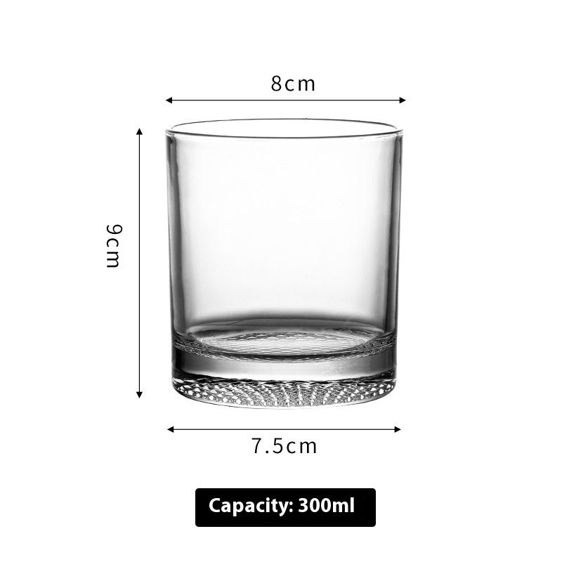 Whiskey Glass Crystal Grid Flower Ice Hockey Kitchen DealSniper.net Grid Whiskey Glass 300ML 1PCS