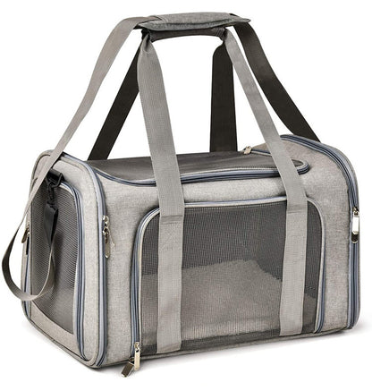 Portable And Breathable Small Dog And Cat Portable Pet Travel Bag Pets Gym From House Grey Extra large size