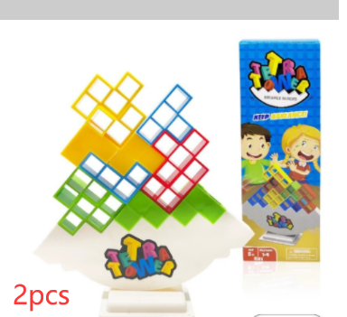 Balance Stacking Board Games Kids Adults Tower Block Toys For Family Parties Travel Games Boys Girls Puzzle Buliding Blocks Toy Kids dealsniper-net Portable 32blocks 2pcs