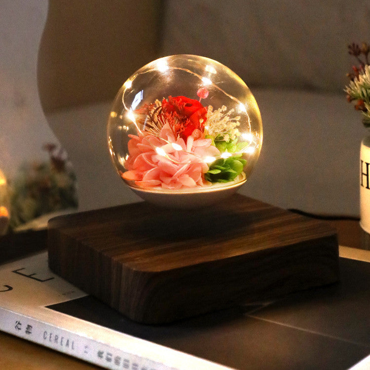 Home Desk Decoration Magnetic Levitation Perpetual Flower Ornament Home Decor dealsniper-net