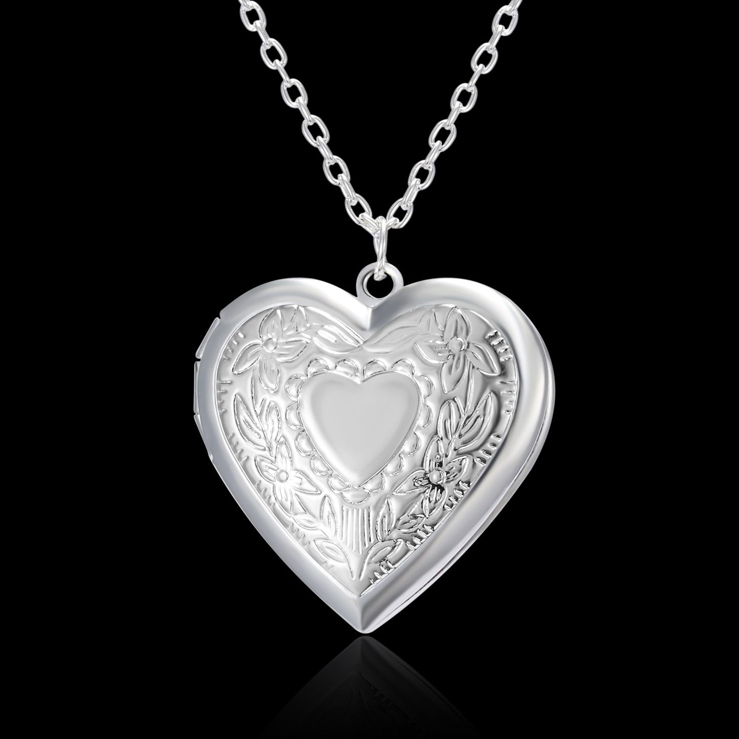 Carved Design Love Necklace Personalized Heart-shaped Jewelry dealsniper-net NC18Y0825