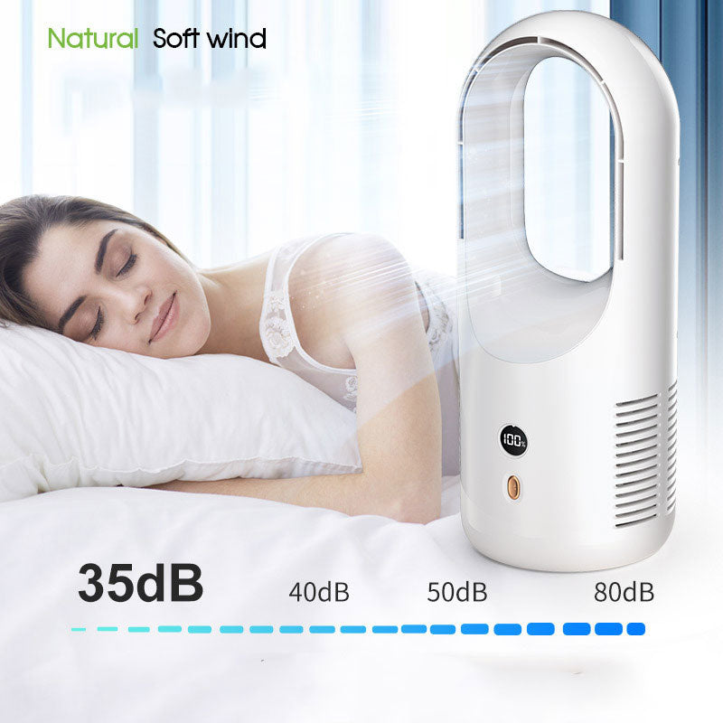 Electric Bladeless Fan Cooler Desktop Portable Usb Rechargable House DealSniper.net