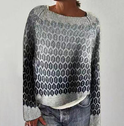 Women's Round-neck Loose Multicolor Fashion Pullover