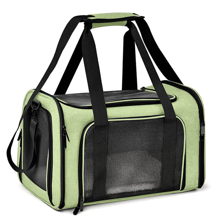 Portable And Breathable Small Dog And Cat Portable Pet Travel Bag Pets Gym From House Green Extra large size