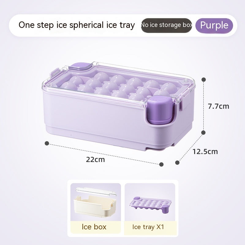 Ice Cube Mold Household Ice Hockey Storage Box Kitchen dealsniper-net Purple Without Ice Box