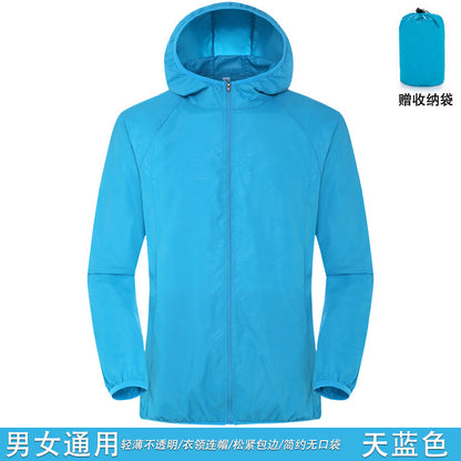 New Sun Protection Clothing Couple Outdoor Skin Clothing Men DealSniper.net Sky Blue 4XL