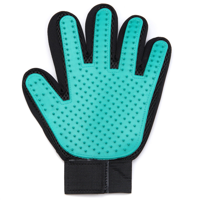 Pet Gloves Cat Petting Gloves Float Hair Cleaning Comb Pets DealSniper.net Left Hand Green XKST