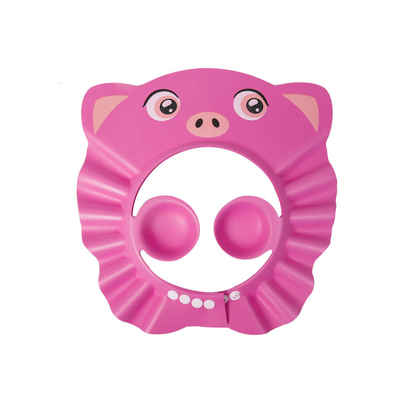 Baby Waterproof Ear Protection Shower Hat Kids DealSniper.net Pink Pig Shower Cap