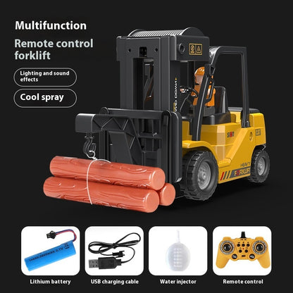Remote Control Forklift Light Car Children's Toy Model Kids DealSniper.net Remote Control Crane 1 Set Of Batteries
