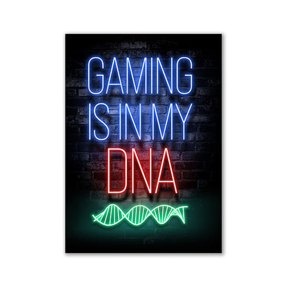 Nordic Neon Advertising Game Canvas Core Home Decor dealsniper-net 11style 30x40cm