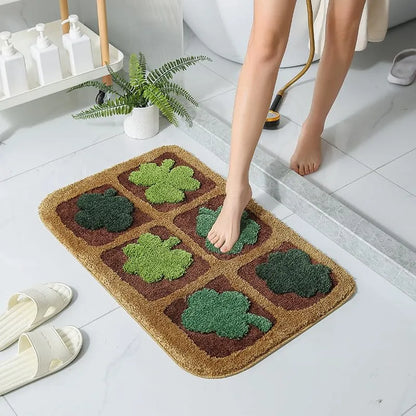 Bathroom Rug 20x32 Non Slip Fluffy Teal Bath Mat For Bathroom House Gym From House FourLeaf31x20IN