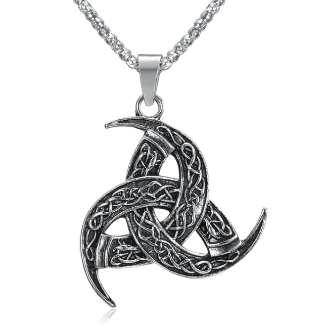 Asgard Crafted Circular Horn Rune Pendant Chain Jewelry dealsniper-net Odins Horn