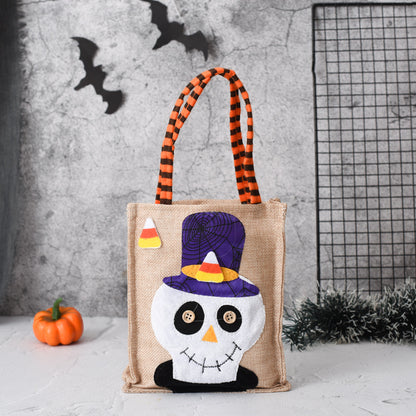 Halloween Candy Tote Bag For Kids Funny Creative Witch Skull Kids Gym From House Skull
