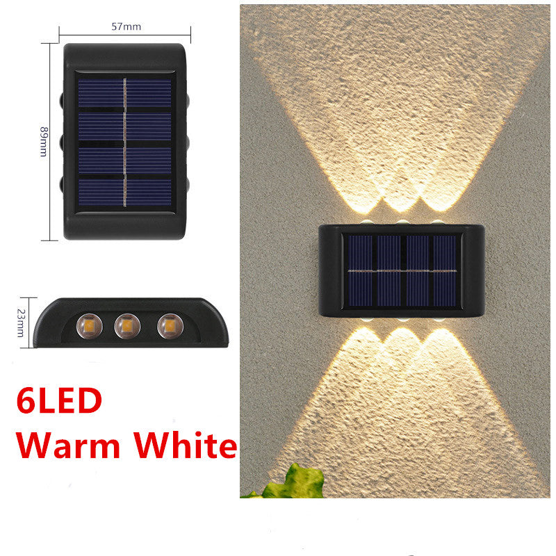 Solar Outdoor Garden Light Up And Down Glowing Atmosphere Garden dealsniper-net 6LED Warm White 1PCS