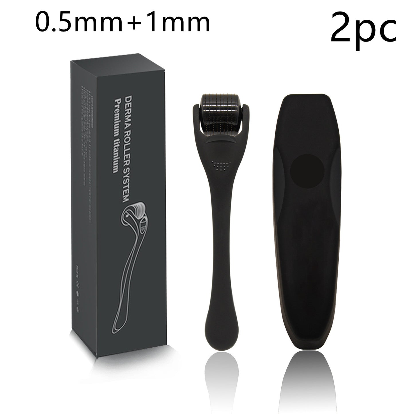 Beard Roller Microneedle Frosted Black Titanium Alloy Needle Men dealsniper-net