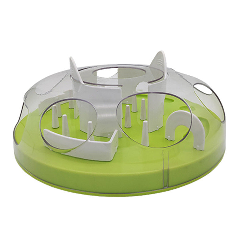 Pet Cat Toy Maze Slow Food Bowl Pets Gym From House Green