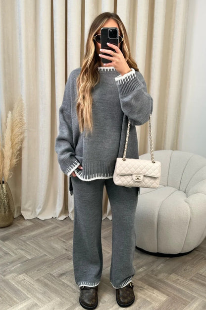 Women's Suit Fashion Pullover Split Long-sleeved