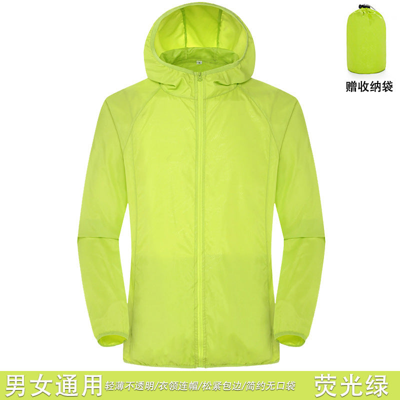 New Sun Protection Clothing Couple Outdoor Skin Clothing Men DealSniper.net Fluorescent Green 4XL