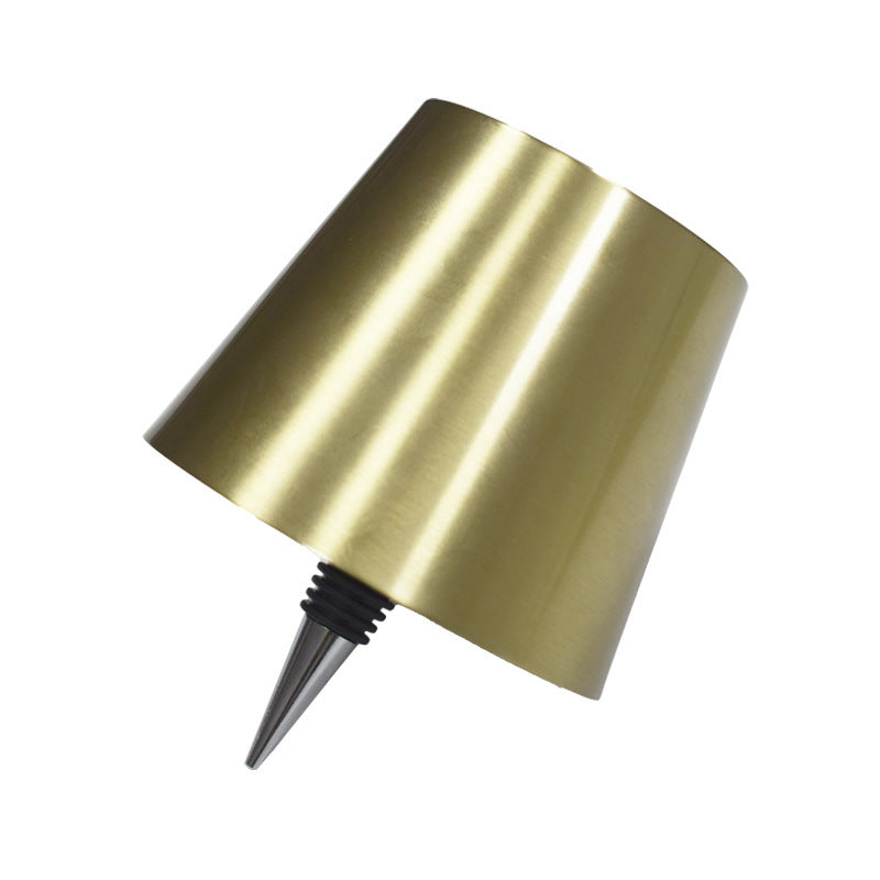 Wireless Desk Lamp LED Creative Wine Bottle Lamp Home Decor DealSniper.net TYPEC Plastic 2000mAh Gold
