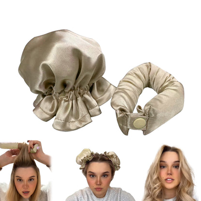 New Heatless Curl Stick With Cloth Cover Cute Ball Head Women dealsniper-net Beige