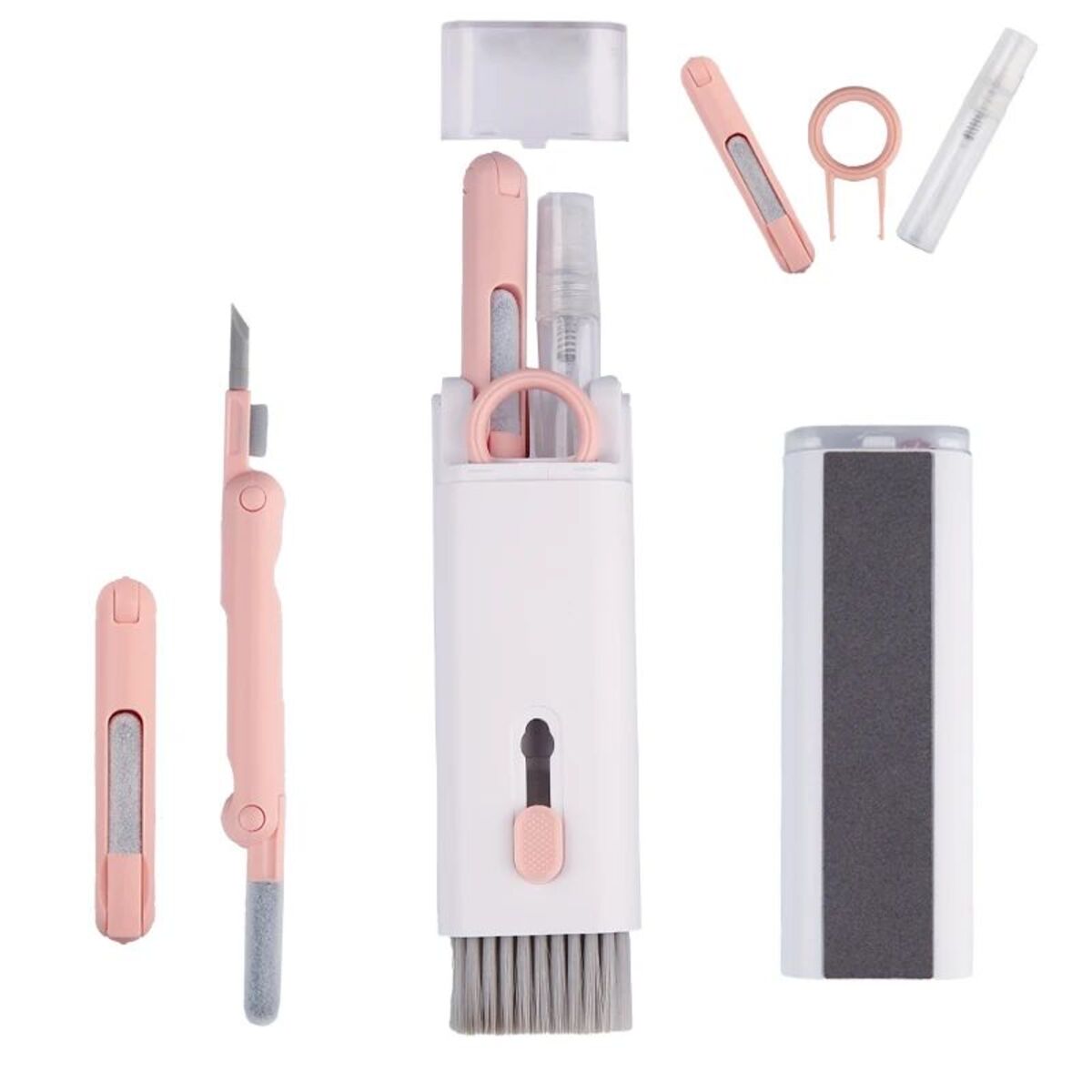 7 In 1 Computer Keyboard Cleaner Brush Kit Electronics dealsniper-net Pink