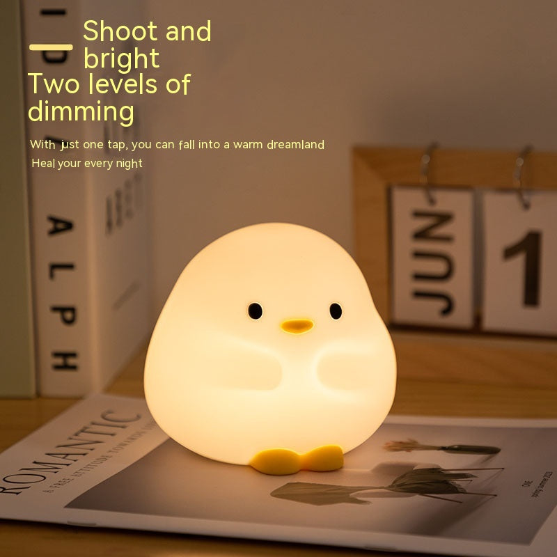 Cute Duck LED Night Lamp Cartoon Silicone USB Rechargeable Home Decor Gym From House