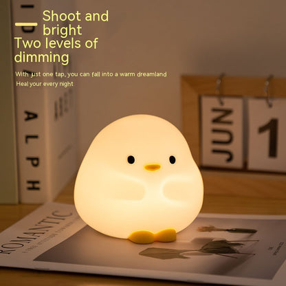 Cute Duck LED Night Lamp Cartoon Silicone USB Rechargeable Home Decor Gym From House