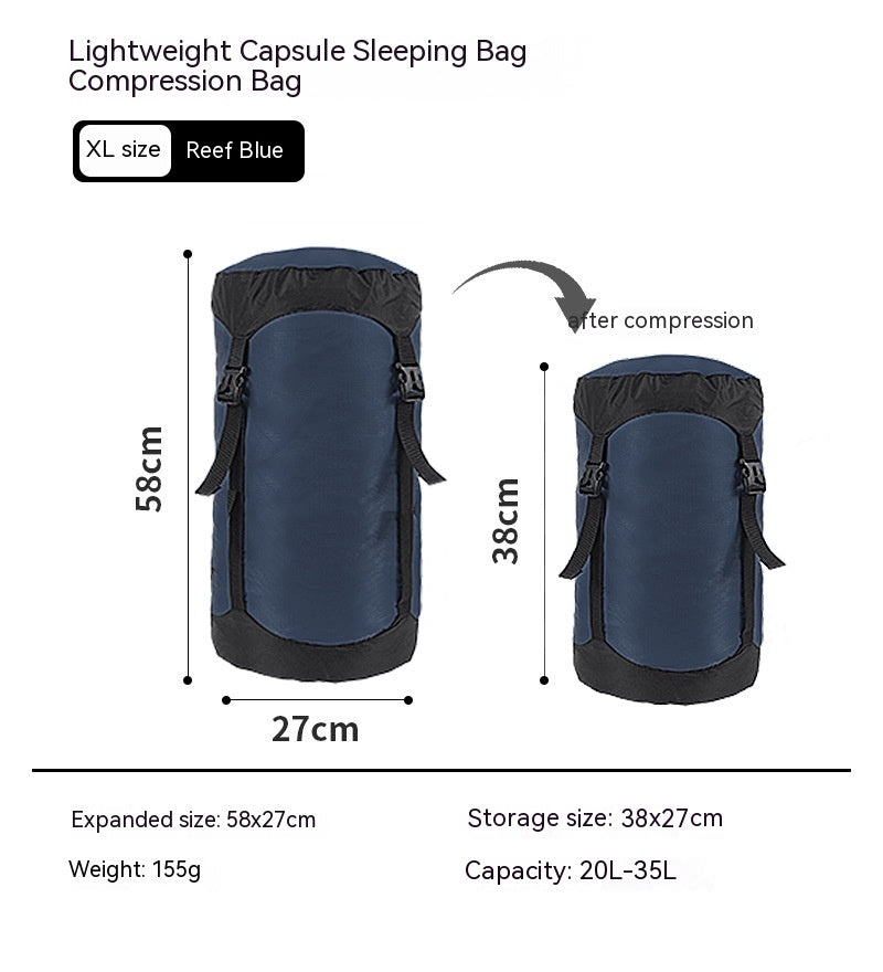Down Compression Outdoor Storage Bag Outdoor dealsniper-net Reef Blue XL Code