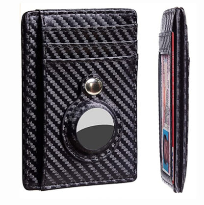 AirTag Wallet Anti Theft Bullet Card Bag Multi-functional Rfid Card Holder Gadgets dealsniper-net Clip carbon fiber black