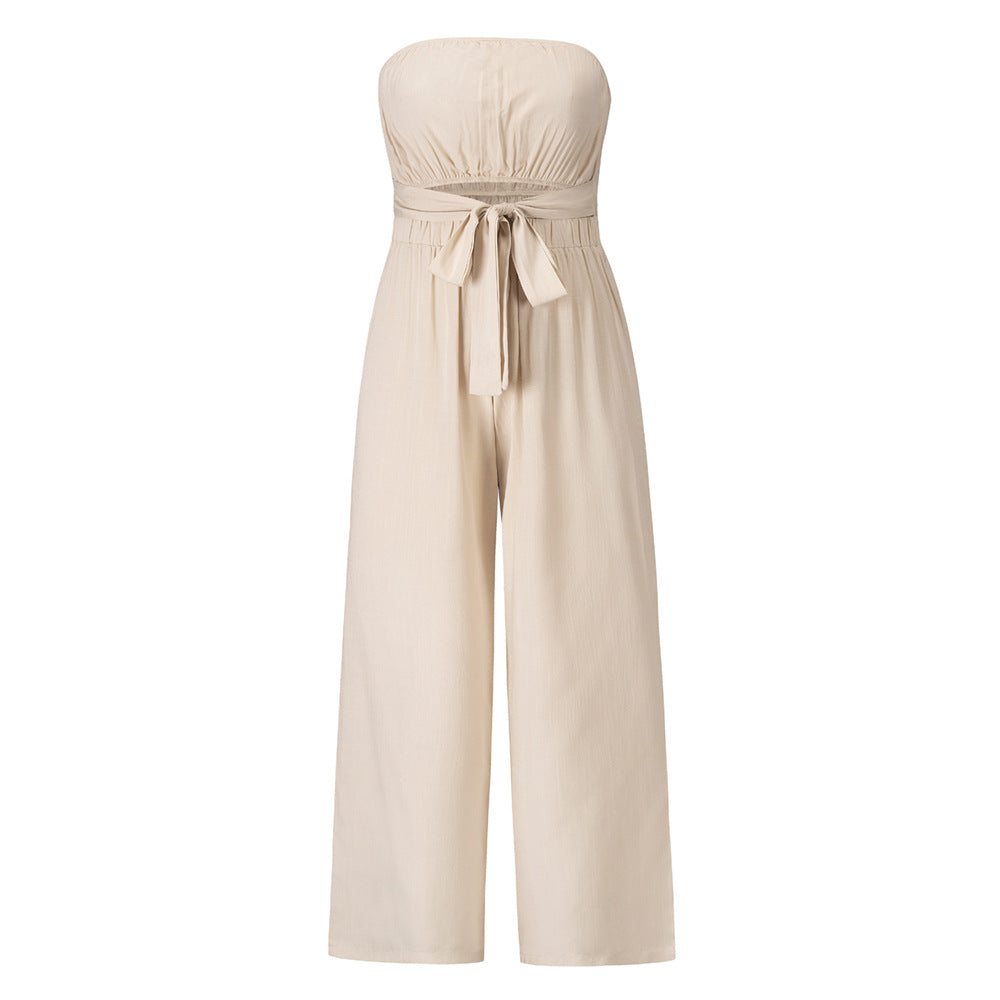 Women's New Casual Fashion Jumpsuit Women Gym From House Apricot 2XL
